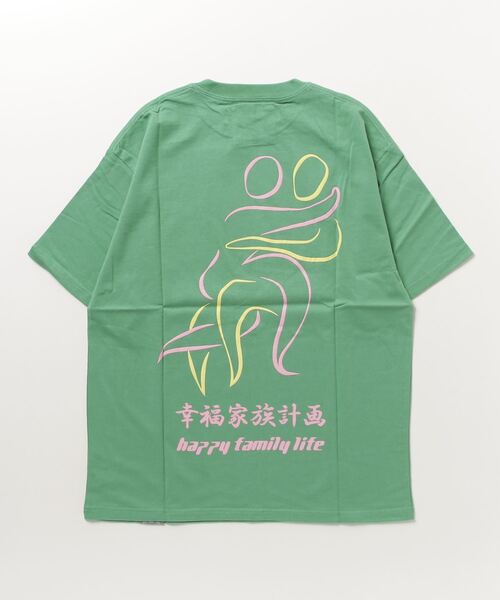 THE Nookie(ザヌーキー)の「『THE nookie』幸福家族計画T-SH(Tシャツ/カットソー・レディース・グリーン/ホワイト・MEDIUM)」の4枚目の写真