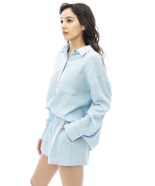 ビラボン BILLABONG 2023年春夏 レディース SUNDAZE RIGHT ON 長袖シャツ コットンシャツ トップス 羽織り Sサイズ 正規品 BILLABONG（ビラボン）の「BILLABONG レディース 【SUNDAZE
