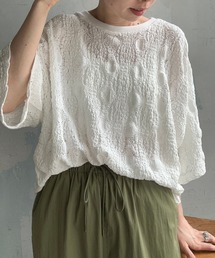 LEPSIM | 総レース5分袖プルオーバー　908504(Tシャツ/カットソー)