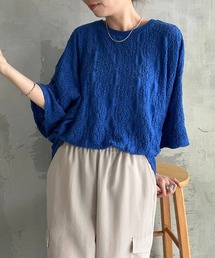 LEPSIM | 総レース5分袖プルオーバー　908504(Tシャツ/カットソー)