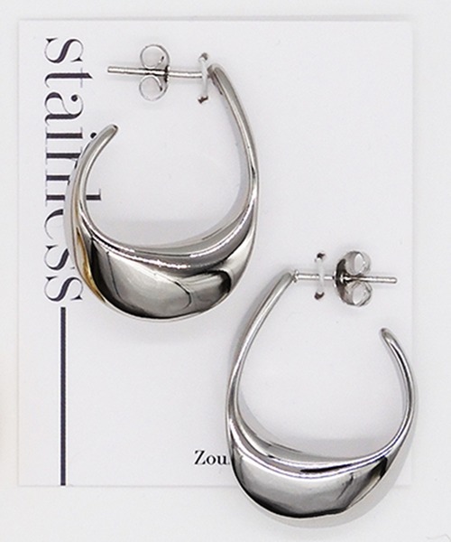 Zoule（ゾーラ）の「Zoule ゾーラ:stainless P-11　ステンレス　ラウンドピアス（ピアス（両耳用）・レディース・シルバー/ゴールド・FREE）」の14枚目の写真