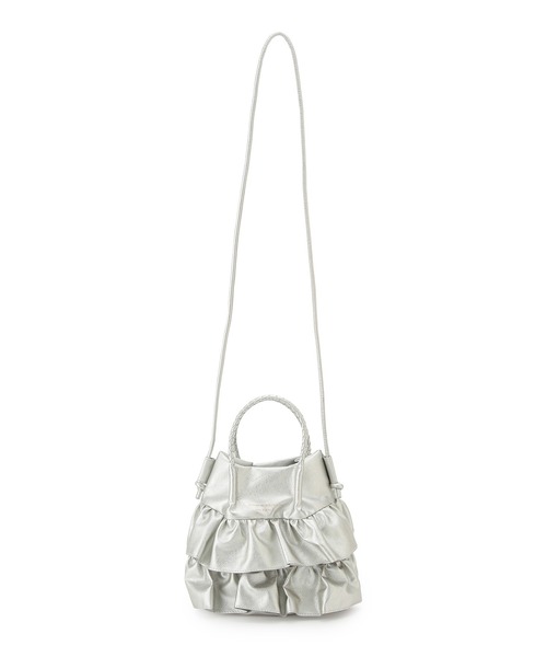 ROPE' PICNIC（ロペピクニック）の「ダブルフリルメッシュハンドルミニショルダーバッグ（ショルダーバッグ・レディース・シルバー/ブラック/キナリ/ブルー系その他4・FREE）」の9枚目の写真