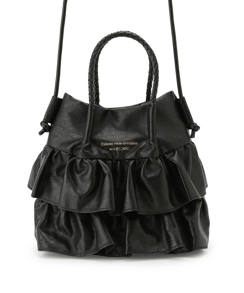 ROPE' PICNIC（ロペピクニック）の「ダブルフリルメッシュハンドルミニショルダーバッグ（ショルダーバッグ・レディース・シルバー/ブラック/キナリ/ブルー系その他4・FREE）」の19枚目の写真