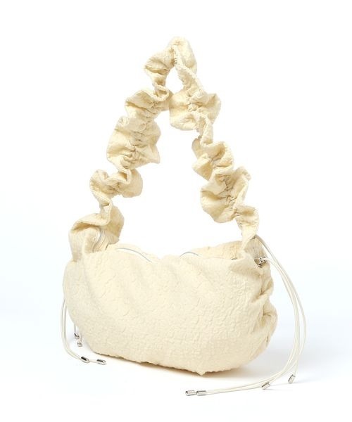 mysty woman（ミスティウーマン）の「シャーリングドロストBAG 969374（ハンドバッグ・レディース・ブラック/アイボリー/ブラック系その他/ホワイト系その他・FREE）」の10枚目の写真