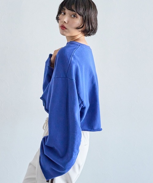 PAGEBOY（ページボーイ）の「ハーフZIPワイドフレアスリーブ（Tシャツ/カットソー・レディース・ブラック/オートミール/ロイヤルブルー・FREE）」の12枚目の写真