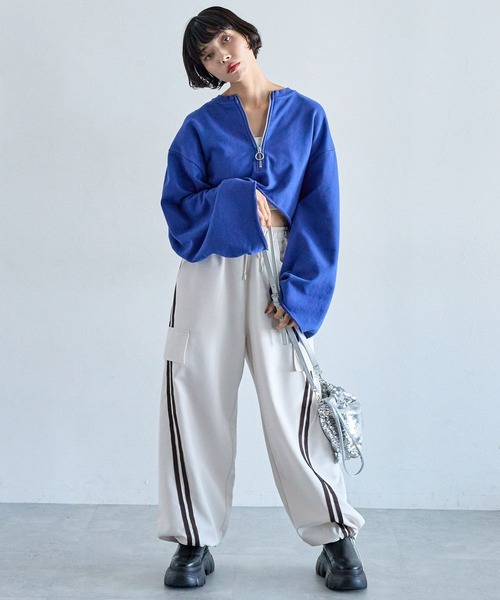 PAGEBOY（ページボーイ）の「ハーフZIPワイドフレアスリーブ（T