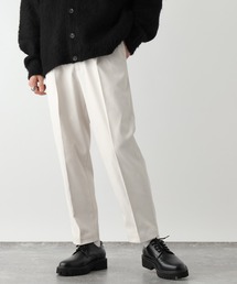Center crease/twill tuck tapered slacks / センタープレス/SORONA(R)ツイルタックテーパードスラックス