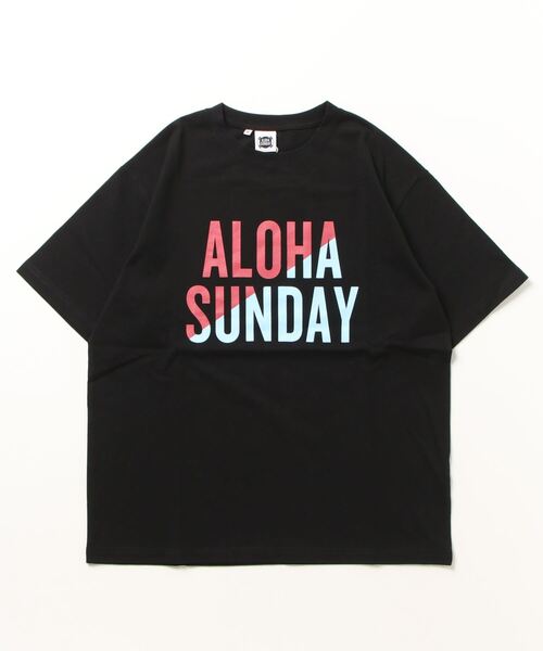 ALOHA SUNDAY（アロハサンデー）の「【ムラサキスポーツ別注】ALOHA SUNDAY/アロハサンデー デザインTシャツ AS-MS-005（Tシャツ/カットソー・レディース・ホワイト/ブラック・M/L）」の10枚目の写真