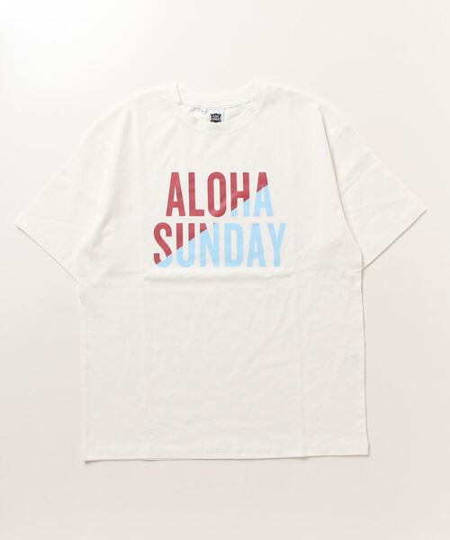 ALOHA SUNDAY（アロハサンデー）の「【ムラサキスポーツ別注】ALOHA SUNDAY/アロハサンデー デザインTシャツ AS-MS-005（Tシャツ/カットソー・レディース・ホワイト/ブラック・M/L）」の11枚目の写真