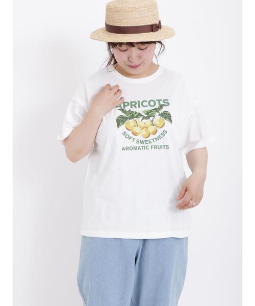 Samansa Mos2(サマンサ モスモス)の「実柄プリントアソートTシャツ(Tシャツ/カットソー・レディース・オフホワイト/ネイビー/キナリ/ブルー・F)」の2枚目の写真