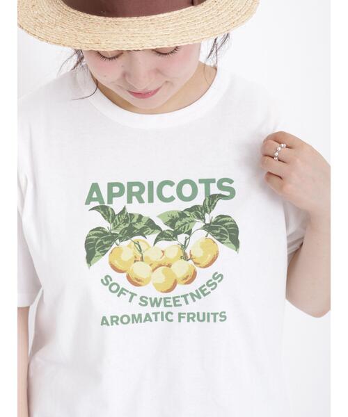 Samansa Mos2(サマンサ モスモス)の「実柄プリントアソートTシャツ(Tシャツ/カットソー・レディース・オフホワイト/ネイビー/キナリ/ブルー・F)」の12枚目の写真