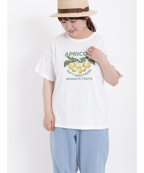 Samansa Mos2(サマンサ モスモス)の「実柄プリントアソートTシャツ(Tシャツ/カットソー・レディース・オフホワイト/ネイビー/キナリ/ブルー・F)」の13枚目の写真