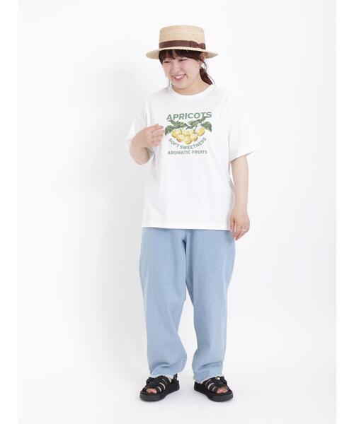 Samansa Mos2(サマンサ モスモス)の「実柄プリントアソートTシャツ(Tシャツ/カットソー・レディース・オフホワイト/ネイビー/キナリ/ブルー・F)」の14枚目の写真