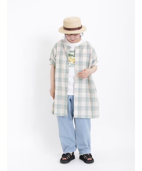 Samansa Mos2(サマンサ モスモス)の「実柄プリントアソートTシャツ(Tシャツ/カットソー・レディース・オフホワイト/ネイビー/キナリ/ブルー・F)」の16枚目の写真