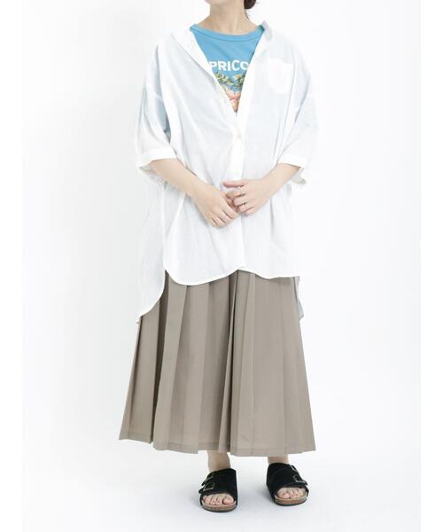 Samansa Mos2(サマンサ モスモス)の「実柄プリントアソートTシャツ(Tシャツ/カットソー・レディース・オフホワイト/ネイビー/キナリ/ブルー・F)」の19枚目の写真