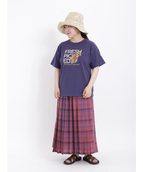 Samansa Mos2(サマンサ モスモス)の「実柄プリントアソートTシャツ(Tシャツ/カットソー・レディース・オフホワイト/ネイビー/キナリ/ブルー・F)」の22枚目の写真