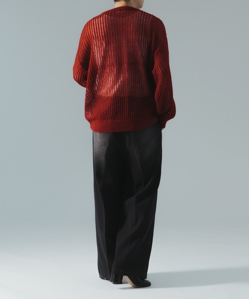 epnok(エプノック)の「モヘアライクメッシュルーズニット(ニット/セーター・メンズ・グレイッシュブルー/ダークグレー/レッド・SMALL/MEDIUM/LARGE)」の15枚目の写真