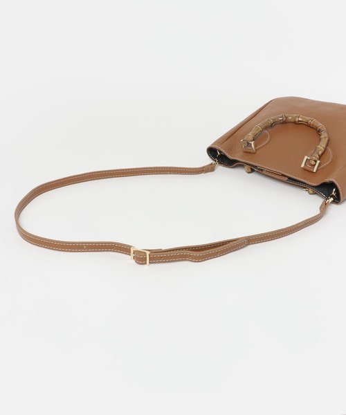 MARCO BIANCHINI(マルコビアンチーニ)の「MARCO BIANCHINI バンブーミニトートバッグ(トートバッグ・レディース・ブラック/ブラウン・ONE)」の9枚目の写真