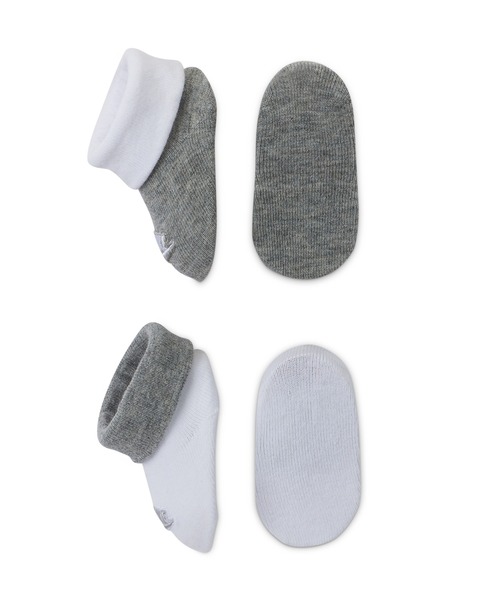 NIKE（ナイキ）の「ナイキ ベビー ブーティー (2足) / NikeBaby (0-6M) Booties (2 Pairs)（ソックス/靴下・キッズ・ブラック/グレー・65）」の7枚目の写真