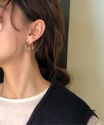 (ポスト:925シルバー)フープピアス(両耳用)