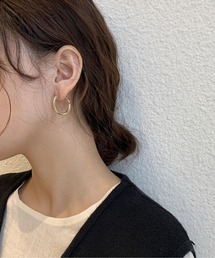 (ポスト:925シルバー)フープピアス(両耳用)
