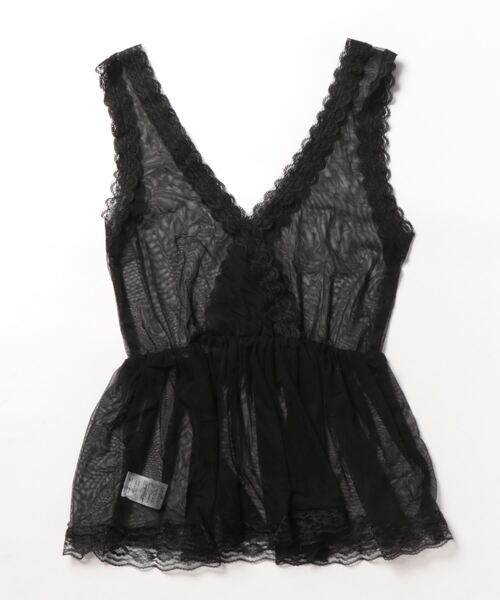 Lull（ルル）の「【Lull / ルル】チュールオーバータンクトップ（タンクトップ・レディース・ブラック/ホワイト・ONESIZE）」の7枚目の写真