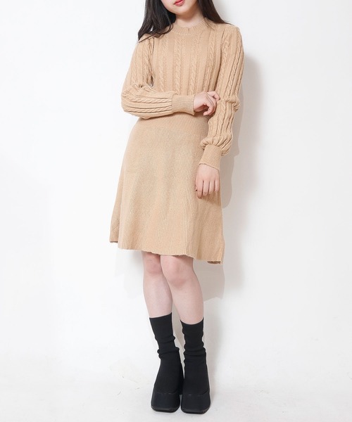NinaetLina（ニナエリナ）の「ニットワンピース（ワンピース・レディース・モカ/ワインレッド/アイボリー/ブラック・FREE）」の17枚目の写真