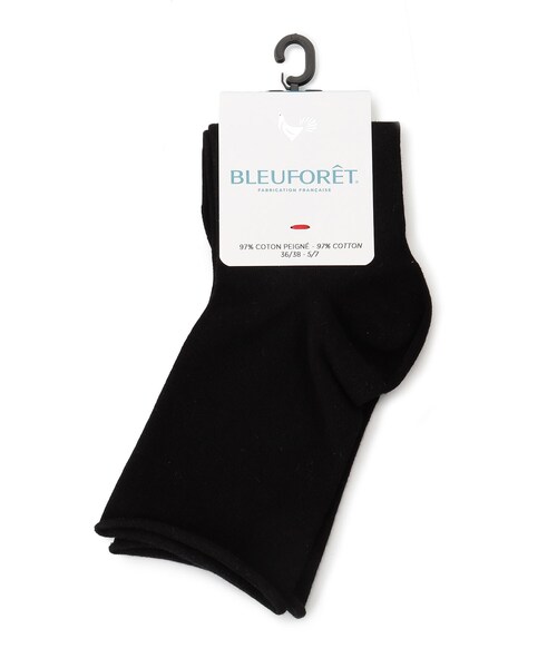 BLEU FORET（ブルーフォレ）の「◆BLEU FORET（ブルーフォレ）ソリッド ソックス（ソックス/靴下・レディース・ブラック/ホワイト・00）」の2枚目の写真