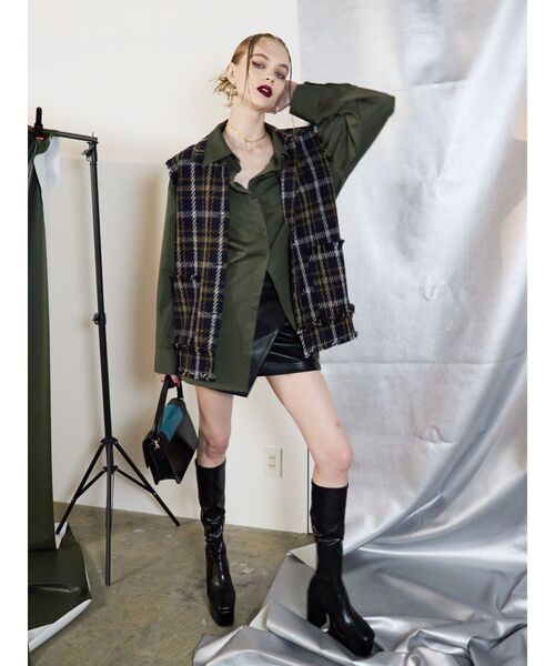 EVRIS（エヴリス）の「ワイドスリーブBIGシャツ（シャツ/ブラウス・レディース・カーキ/ベージュ/ホワイト・FREE）」の17枚目の写真