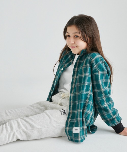 GENERATOR（ジェネレーター）の「ジェネレーター バンドカラーシャツ（シャツ/ブラウス・キッズ・グリーン/ベージュ/ブラック/ブラウン・L/XL/M）」の11枚目の写真