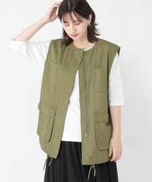 studio CLIP | ノーカラーミリタリーベスト(ベスト)