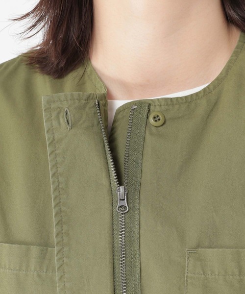 studio CLIP（スタディオクリップ）の「ノーカラーミリタリーベスト（ベスト・レディース・ネイビー/ベージュ/カーキ・FREE）」の14枚目の写真