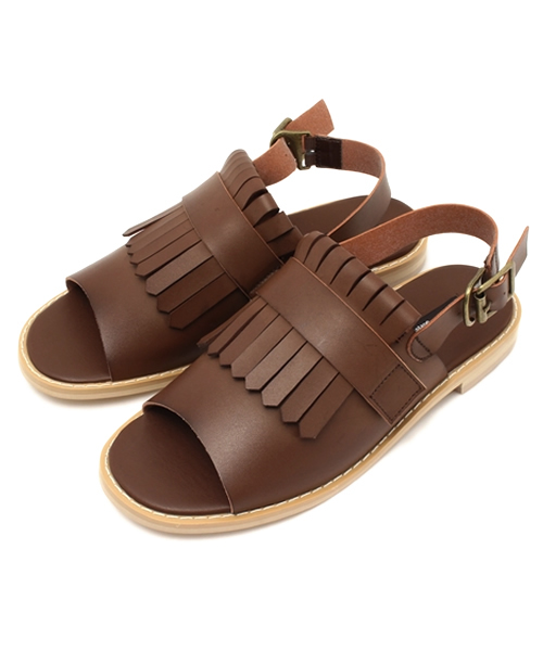 Kastane(カスタネ)の「【Kastane】フリンジサンダル(サンダル・レディース・ブラック/ブラウン/ベージュ・38/37/36)」の1枚目の写真