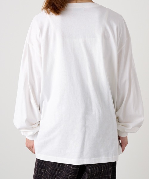 MONO-MART LADY'S(モノマートレディース)の「オーバーサイズプリントロンT ベイクドスイーツ/ブレックファースト(Tシャツ/カットソー・レディース・ホワイト系1/スミクロ/オートミール/ブラック系1/オフホワイト/ライトブラウン/ネイビー/ホワイト系2・FREE)」の21枚目の写真