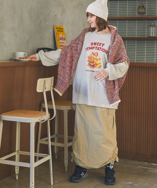 オーバーサイズプリントロンT ベイクドスイーツ/ブレック
