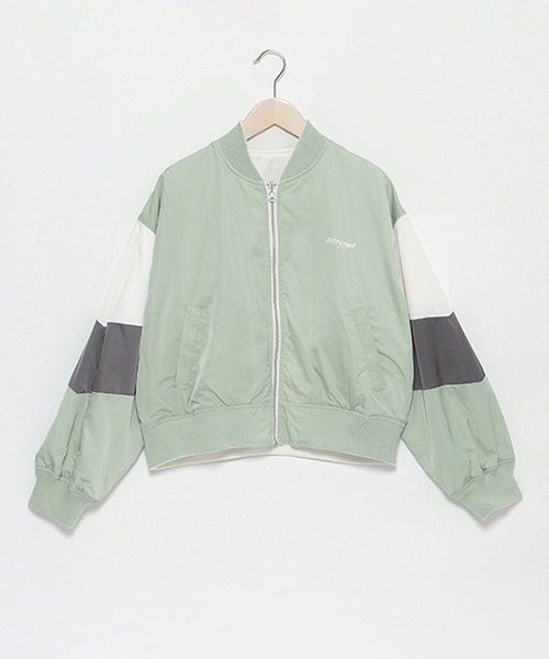 LOVETOXIC（ラブトキシック）の「リバーシブルブルゾン（ブルゾン・キッズ・カーキ/ブラック/アイボリー・M/L/S）」の5枚目の写真