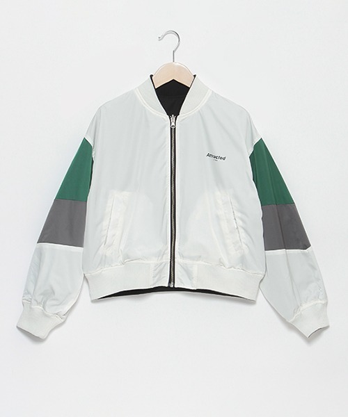 LOVETOXIC（ラブトキシック）の「リバーシブルブルゾン（ブルゾン・キッズ・カーキ/ブラック/アイボリー・M/L/S）」の6枚目の写真