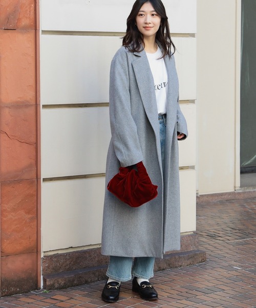 Demi-Luxe BEAMS（デミルクス ビームス）の「Demi-Luxe BEAMS / ウール チェスターコート（チェスターコート・レディース・グレー/ベージュ・36/38）」の21枚目の写真