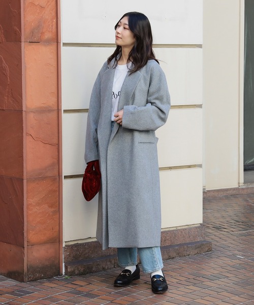 Demi-Luxe BEAMS（デミルクス ビームス）の「Demi-Luxe BEAMS / ウール チェスターコート（チェスターコート・レディース・グレー/ベージュ・36/38）」の22枚目の写真