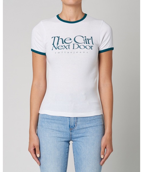 tシャツ GIRL NEXT DOOR BABY RIB TEE レディース セール】GIRL NEXT DOOR BABY RIB TEE（Tシャツ/カットソー