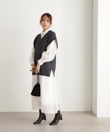 ◆ギャザーフラップシャツワンピース
