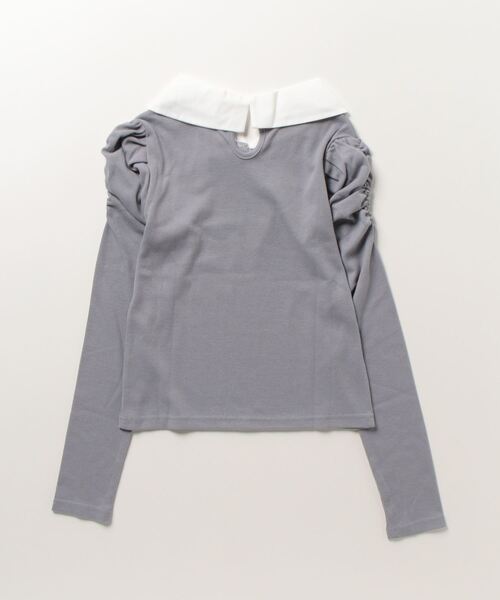 AS KNOW AS plus（アズノゥアズプラス）の「☆衿付きパワショルプルオーバー（Tシャツ/カットソー・レディース・アイボリー/ブラック/その他/サックスブルー・FREE）」の17枚目の写真