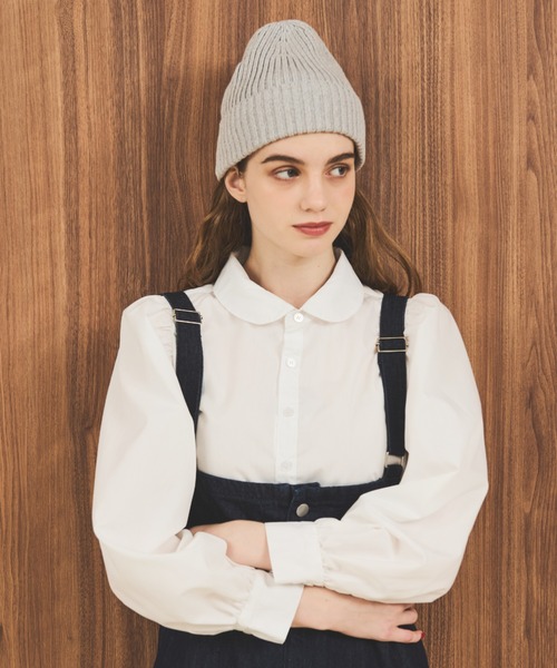 MERLOT（メルロー）の「丸襟ブラウス（シャツ/ブラウス・レディース・ホワイト/ホワイト×ブラック/ブラック・FREE）」の2枚目の写真