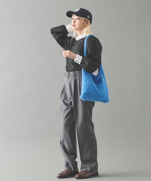 MERLOT（メルロー）の「丸襟ブラウス（シャツ/ブラウス・レディース・ホワイト/ホワイト×ブラック/ブラック・FREE）」の12枚目の写真