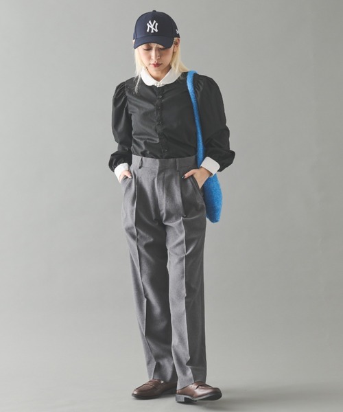 MERLOT（メルロー）の「丸襟ブラウス（シャツ/ブラウス・レディース・ホワイト/ホワイト×ブラック/ブラック・FREE）」の11枚目の写真