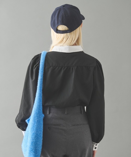 MERLOT（メルロー）の「丸襟ブラウス（シャツ/ブラウス・レディース・ホワイト/ホワイト×ブラック/ブラック・FREE）」の19枚目の写真