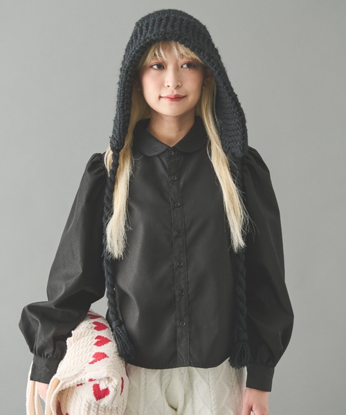 MERLOT（メルロー）の「丸襟ブラウス（シャツ/ブラウス・レディース・ホワイト/ホワイト×ブラック/ブラック・FREE）」の20枚目の写真