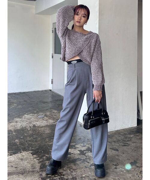 EMODA（エモダ）の「モールクロスニット（ニット/セーター・レディース・ブラック/グレー/アイボリー/ブルー・FREE）」の6枚目の写真