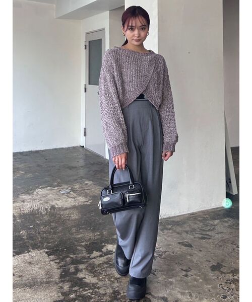 EMODA（エモダ）の「モールクロスニット（ニット/セーター・レディース・ブラック/グレー/アイボリー/ブルー・FREE）」の7枚目の写真