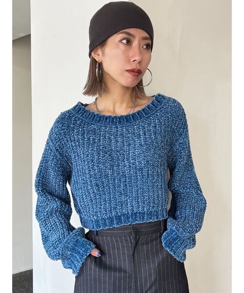 EMODA（エモダ）の「モールクロスニット（ニット/セーター・レディース・ブラック/グレー/アイボリー/ブルー・FREE）」の11枚目の写真